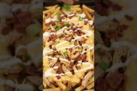 loaded chicken french fries #recipe #yummy #food