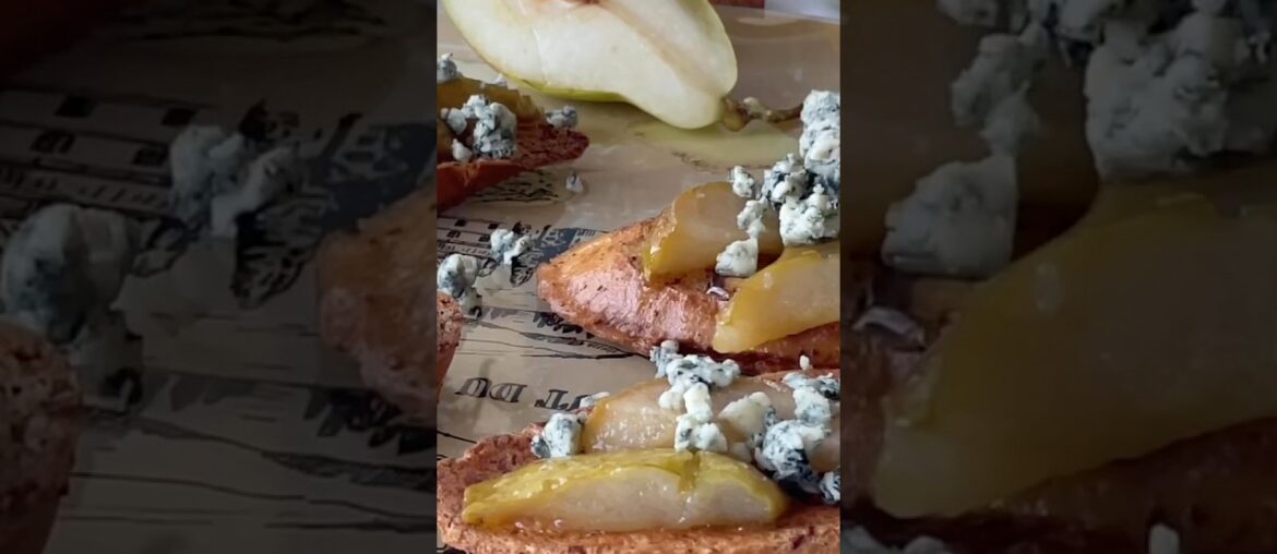 How to Make Gourmet French Toast with Blue Cheese and Pears#shorts How to Make Gourmet French Toast with Blue Cheese and Pears#shorts