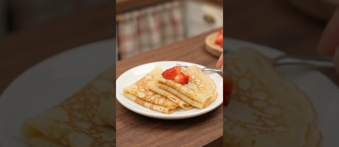 Tiny French Crepes | Tiny Kitchen ASMR #tinyworld #cinematicai #shorts Tiny French Crepes | Tiny Kitchen ASMR #tinyworld #cinematicai #shorts