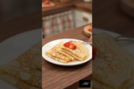 Tiny French Crepes | Tiny Kitchen ASMR #tinyworld #cinematicai #shorts
