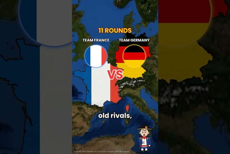 France vs Germany 11 Rounds, Who Wins 🇫🇷⚔️🇩🇪  #maps #geography #demographics #europe  #population