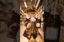 When You Go to Buy Wine but Become a French Nobleman 😂🍷 #aivideo #cat #catshorts #funnycat