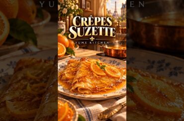 Crêpes Suzette 🍊🇫🇷 | French Dessert | Anime Cooking ASMR #Shorts