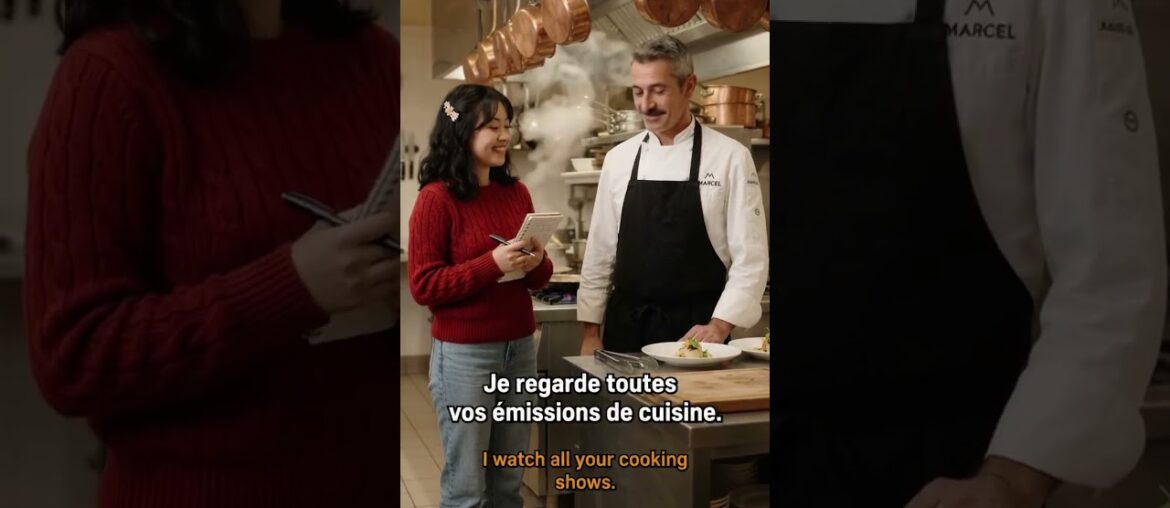She Met Her Favorite Chef in French 👨🍳🇫🇷 | 30-Second Conversation (A2) She Met Her Favorite Chef in French 👨🍳🇫🇷 | 30-Second Conversation (A2)