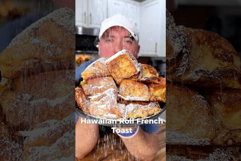 Hawaiian Roll French Toast 🍁🍞#breakfastrecipe #frenchtoast #easyrecipe