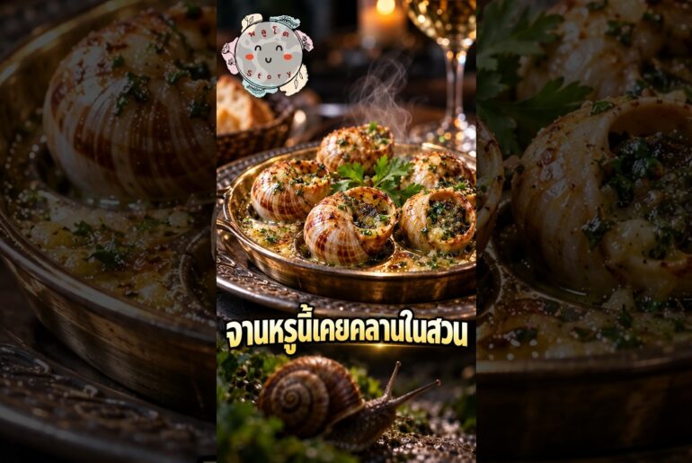 🐌 จานหรูจานนี้เคยคลานอยู่ในสวน