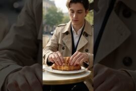 French Chocolate Stuffed Croissant 🇫🇷🥐🍫 | Divine Cuisine #shorts