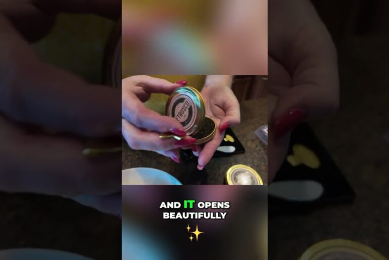 Caviar Unboxing: Petrusco French Blinis & Fancy Airplanes! #shorts