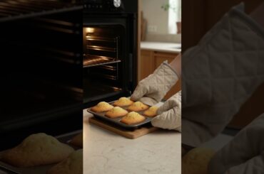 French Madeleines 🐚🍋 | Golden Shell Cake ASMR #Shorts