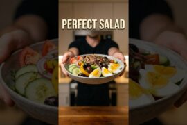 Salade Niçoise in 2 Minutes 🥗 Classic French Salad #shorts #easyrecipe #viral #recipe  #americanfood