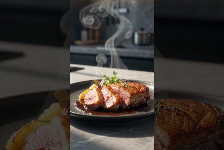 Magret de Canard | French Seared Duck Breast #food #duck #frenchcuisine #highlights