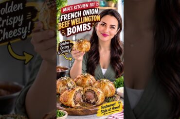 French onion beef wellington bombs! #MiasKitchen101 #BeefWellington #FrenchOnion #EasyDinner #Recipe