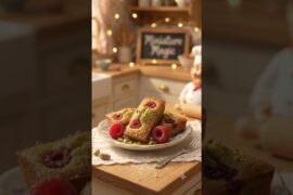 ❤️💚 Mini Raspberry Pistachio Financiers — tiny French cakes, endless magic! ✨🧁