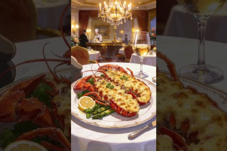 Golden Lobster Thermidor🦞 | The Ultimate Luxury French Dining Experience