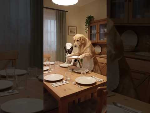🐕 Dogs Serve A Gourmet Dinner