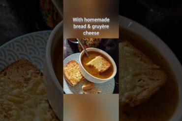 Homemade French onion soup..