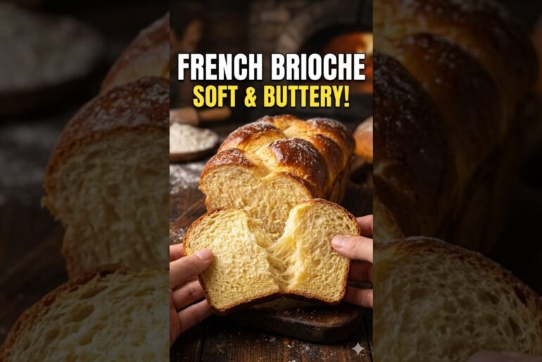 French Brioche Bread Recipe | Soft, Buttery & Fluffy#homemade #bread#cooking#recipe#food#ytshorts