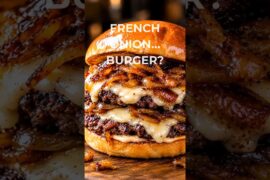 French Onion Smash Burger Recipe | Easy Cheeseburger #foodshorts #recipeoftheday #satisfyingfood