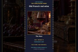 Old French red wine. Your movie night has a drink menu.
