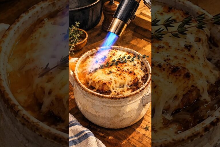Serving French Onion Soup in a Rainstorm | Cozy ASMR