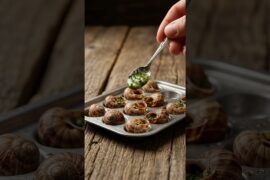 tiny french escargot 🐌🌿 #foodasmr #asmr #miniature #minicooking #satisfying