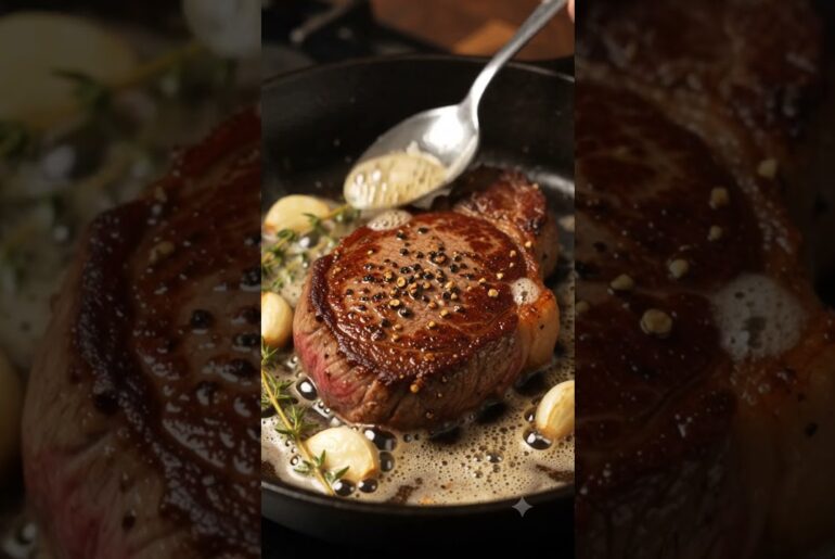 Steak au Poivre 🥩 French Peppercorn Steak with Creamy Sauce