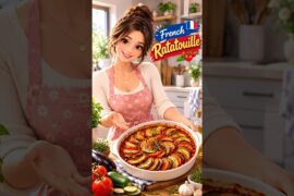 French Ratatouille 🍅🇫🇷 | Colorful Homemade Cooking ASMR #shorts  #food