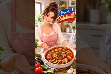 French Ratatouille 🍅🇫🇷 | Colorful Homemade Cooking ASMR #shorts  #food
