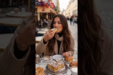 ASMR Crispy Mille-Feuille Pastry in Paris 🇫🇷🥐✨ #shorts  #asmr #foodasmr