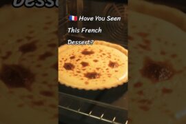French Flan Pâtissier 🇫🇷 | Creamy Vanilla Custard Tart | Easy French Dessert #Shorts