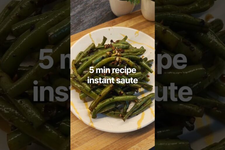 Spicy garlic green beans | Din Tai Fung-inspired |#youtubeshorts #viral #trending