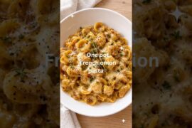 One pot French onion pasta #recipe #cozydinner #comfortfood