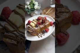 Nutella -Stuffed Brioche French Toast 🍫✨Recipe in the description 👇